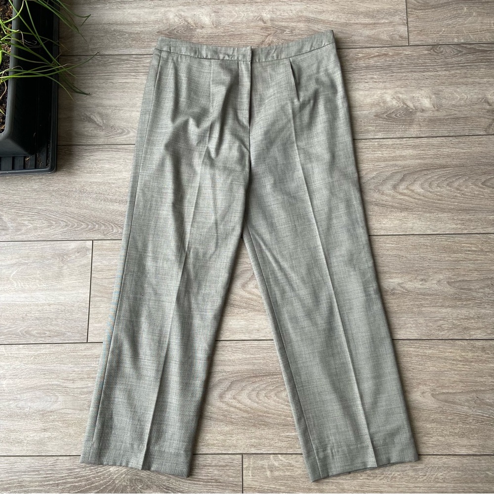 Talbots Stretch Wool Wide Leg Cropped Pants